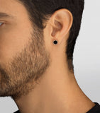 Bvlgari rose gold and onyx single stud earring - British product