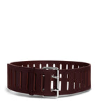 Alaïa nubuck leather belt rectangular buckle 6cm, UK version