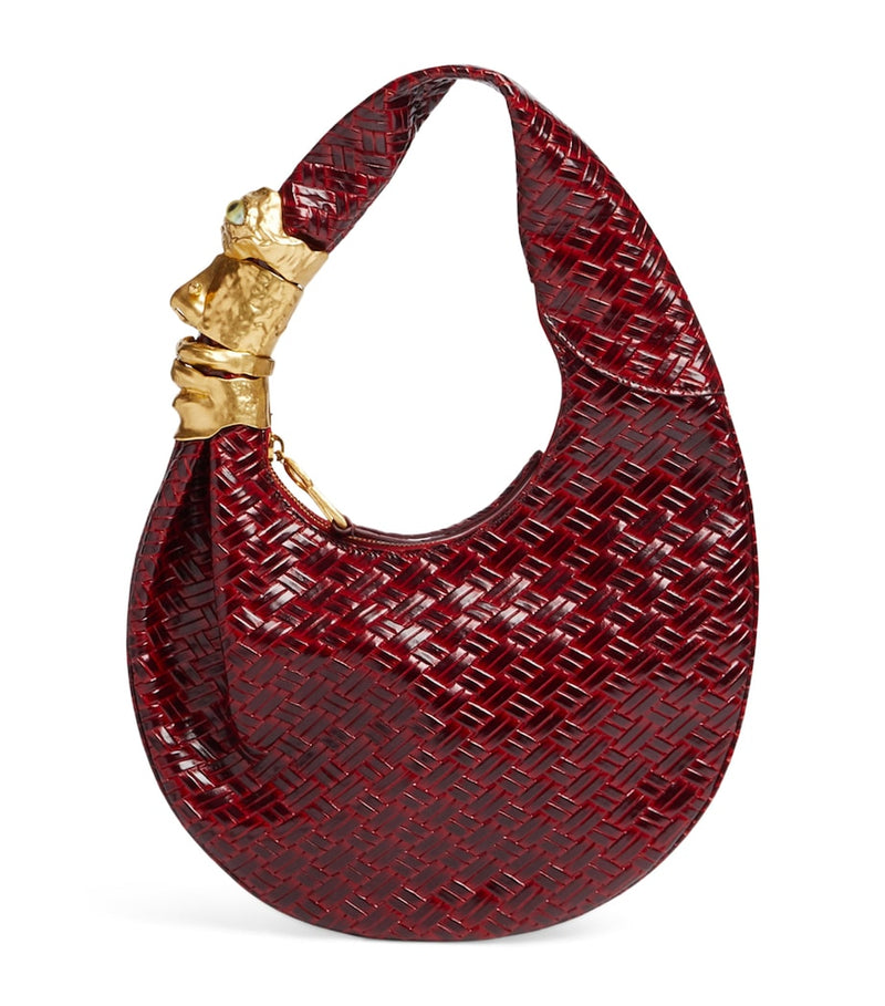 Schiaparelli Soufflé shoulder bag woven leather (British brand)