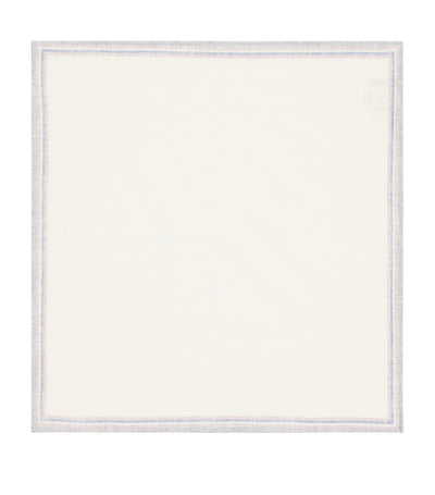 Harrods Eleventy Wool-Cotton Stripe Pocket Square 33cm- Buy online at McGrocer