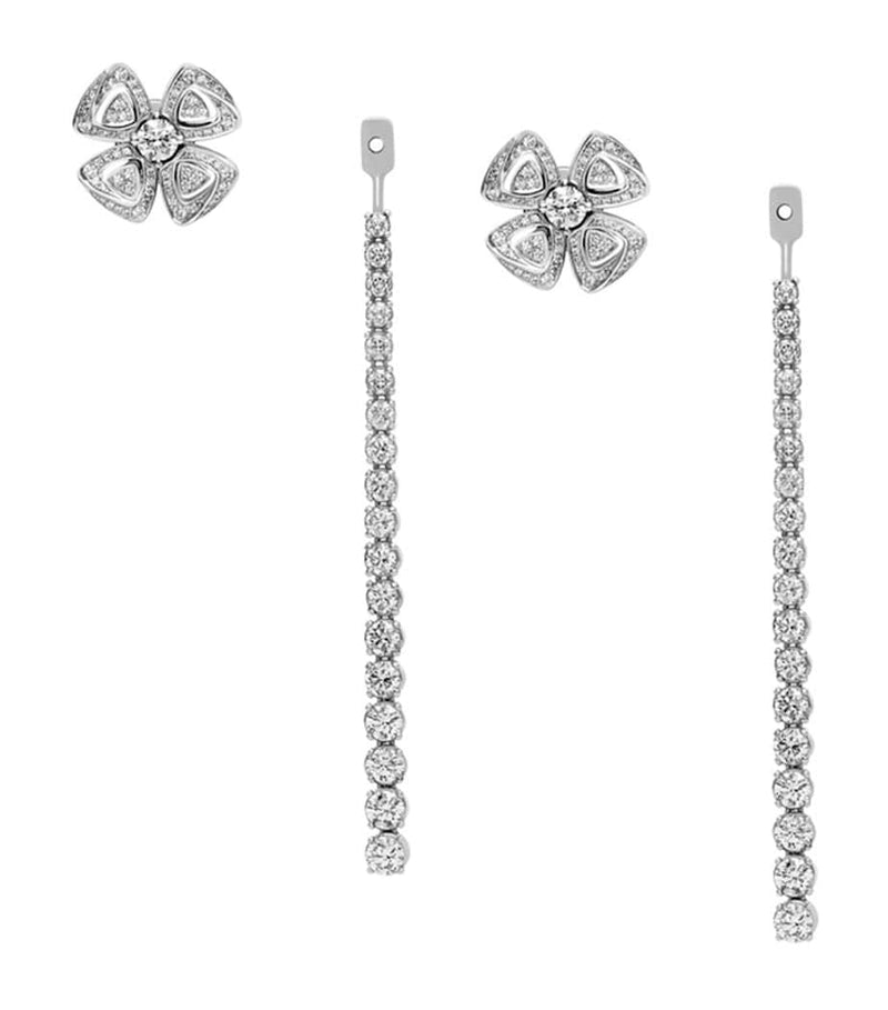 Bvlgari Fiorever convertible earrings white gold diamonds, UK version
