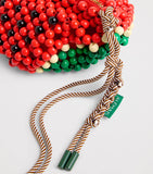 ALEMAIS mini beaded watermelon shoulder bag, imported from the UK
