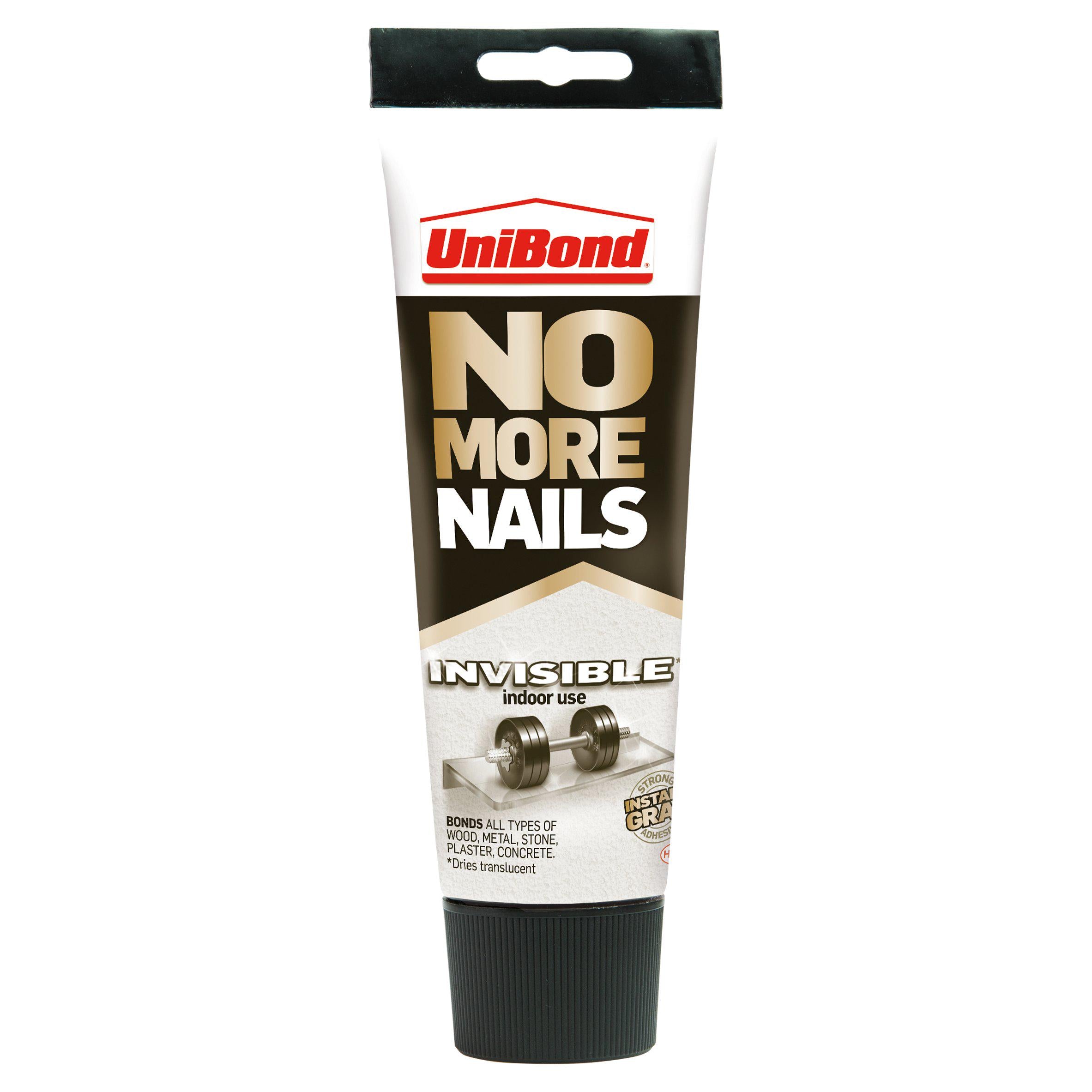 UniBond No More Nails Invisible Adhesive Tube 184g Cards and Gifting Sainsburys