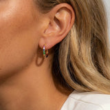 MUCHV gold rainbow hoop earrings small - British product
