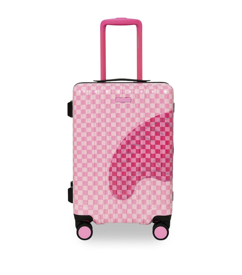 Sprayground Embossed Check Cabin Suitcase 50cm, imported from the UK