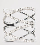 Eva Fehren blackened white gold diamond XX ring - British product