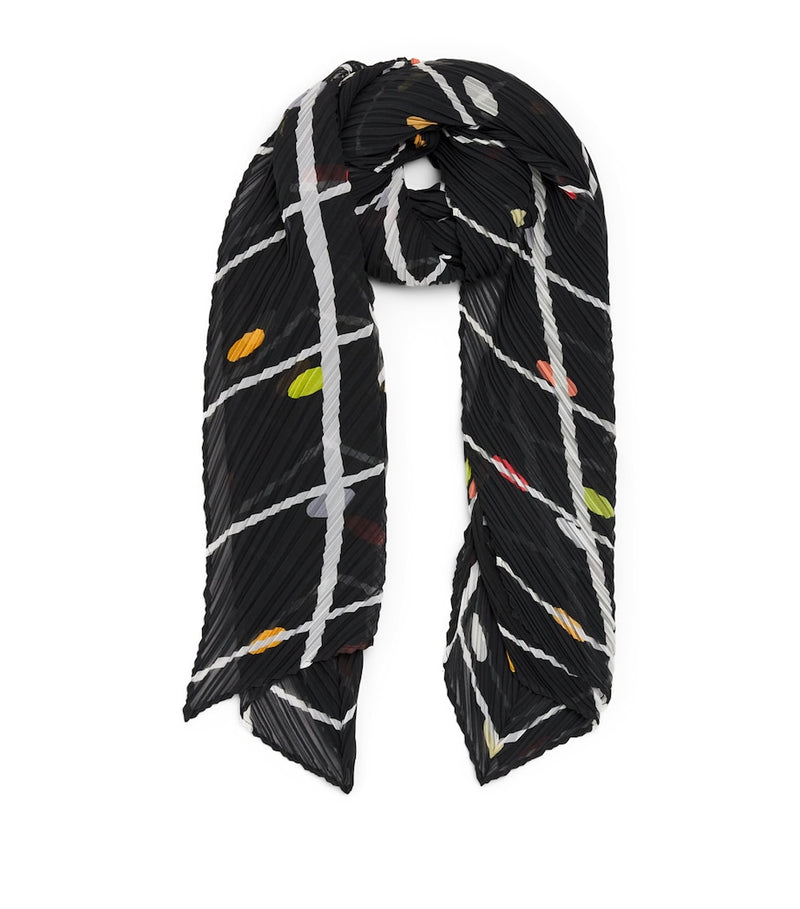 Pleats Please Issey Miyake crossing dots scarf 146x44cm, UK version
