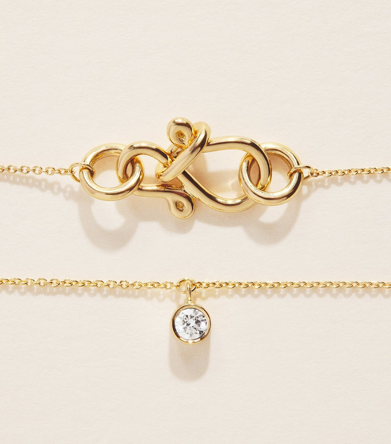Sophie Bille Brahe diamond necklace Lou of the Valley 40cm, imported from the UK
