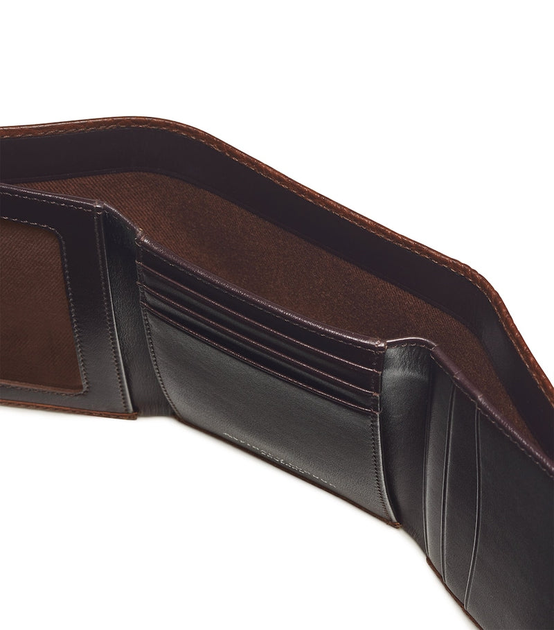 Aspinal of London grained leather trifold wallet (British brand)
