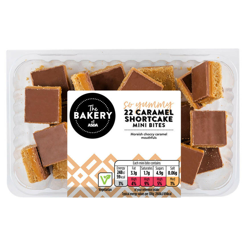 The BAKERY at ASDA 22 Caramel Shortcake Mini Bites GOODS ASDA