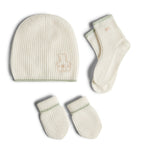 Brunello Cucinelli cashmere baby set beanie mittens socks 0-36 months, imported from the UK