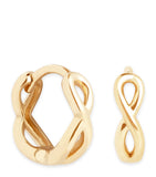 Astrid & Miyu Infinity huggie earrings yellow gold, UK version