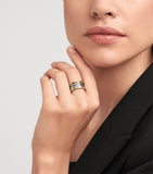 Bvlgari B.zero1 fire-båndsring gult gull rustfritt stål (Britisk merkevare)