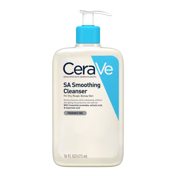 CeraVe SA Reiniger für trockene, raue, unebene Haut 473ml - Britisches Produkt