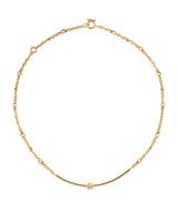Harrods Spinelli Kilcollin Yellow Gold and Diamond Arc Gravity Chain Necklace- Buy online at McGrocer