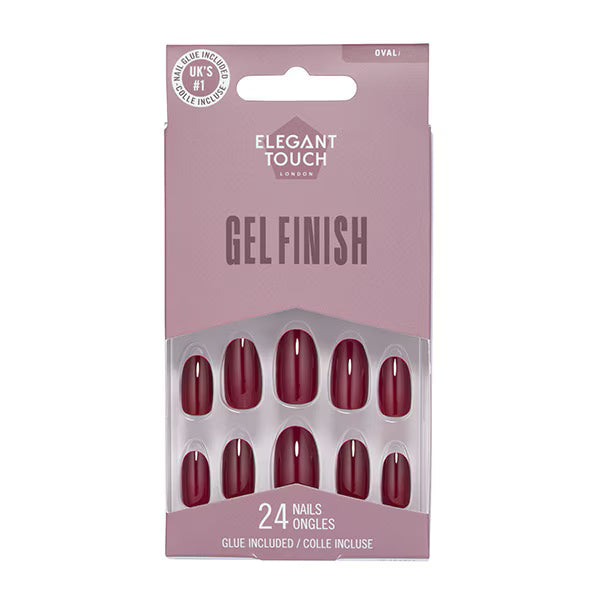 Elegant Touch false nails Black Cherry - British product