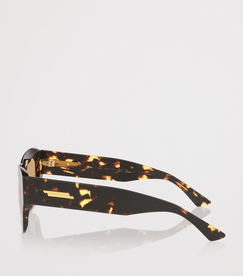 Bottega Veneta ultra-thin squared acetate sunglasses, imported from the UK