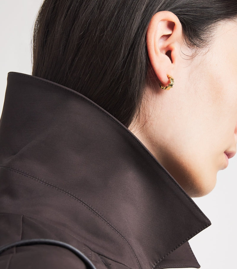 Suzanne Kalan yellow gold hoop earrings, imported from the UK
