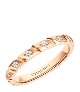 Harrods Chaumet Torsade de Chaumet Rose Gold and Diamond Wedding Band- Buy online at McGrocer