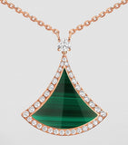 Bvlgari Divas' Dream rose gold malachite diamond necklace, imported from the UK