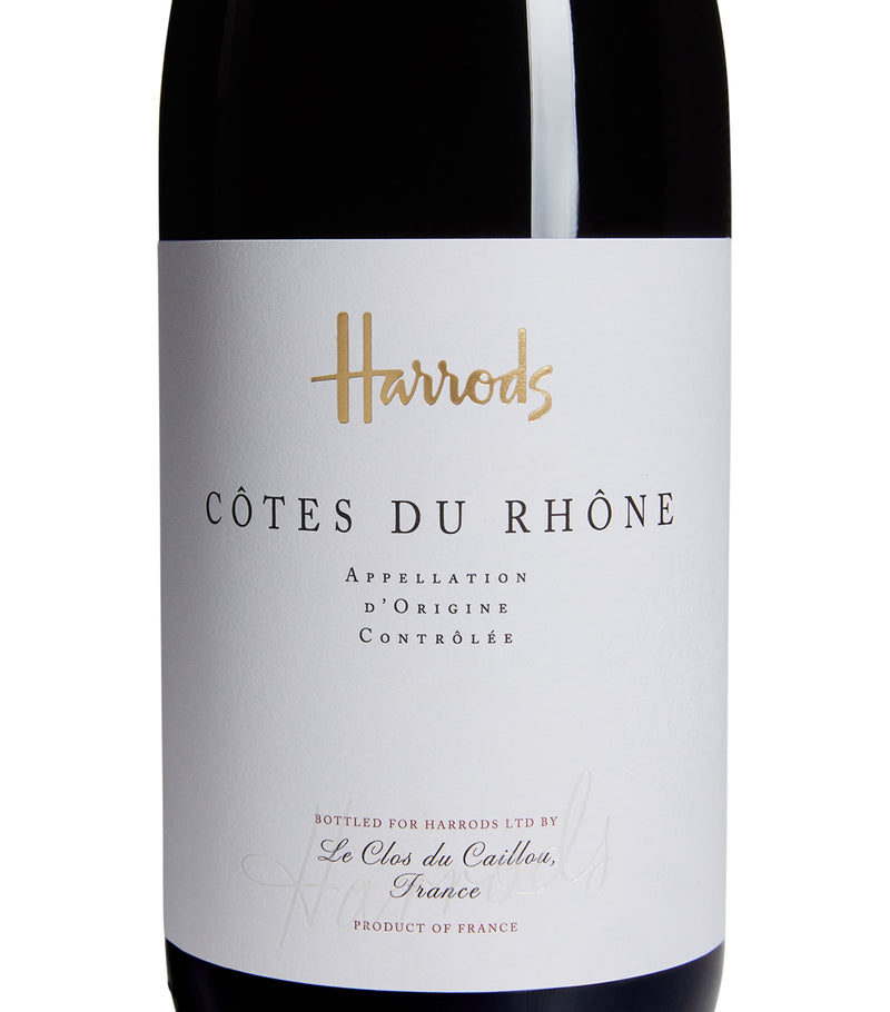 Harrods Côtes du Rhône red wine case 12 bottles, UK version