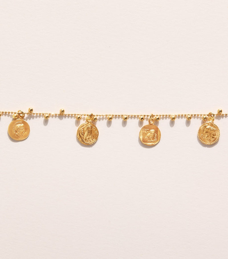 Hermina Athens gold-plated Athena charm necklace, UK version