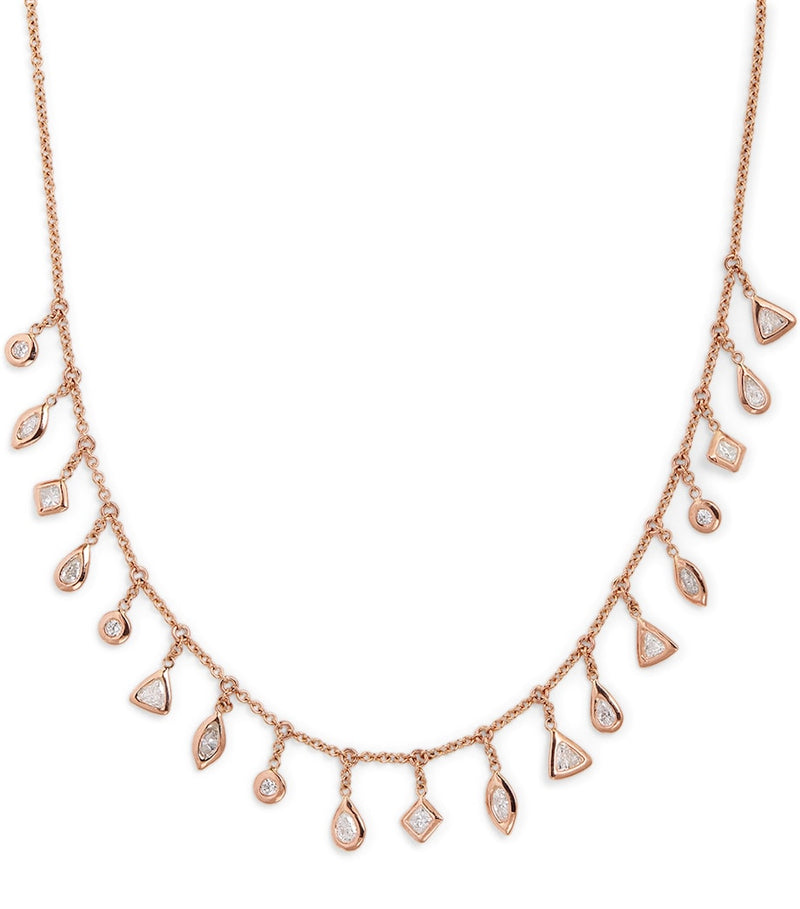 Jacquie Aiche rose gold diamond Shaker necklace - British product
