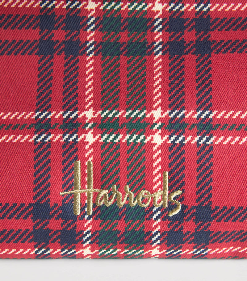 Harrods tartan zipped tote bag cotton canvas, UK version