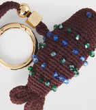 Sandro Paris crochet fish keyring with beads, imported from the UK