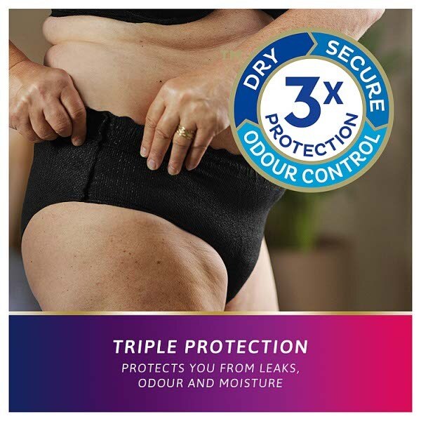 TENA  Silhouette Normal Black Incontinence Pants Size Medium 10 pack GOODS Superdrug