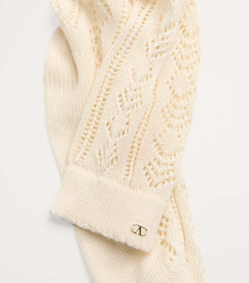 Valentino pointelle-knit cotton socks, UK version