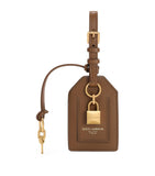 Dolce&Gabbana Leather Logo keychain, imported from the UK