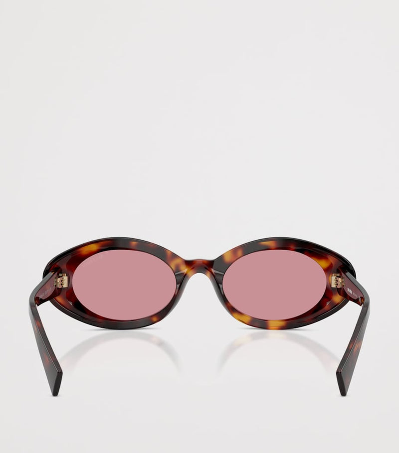 Miu Miu oval wrap-around acetate sunglasses (British brand)