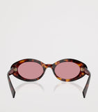 Miu Miu oval wrap-around acetate sunglasses (British brand)