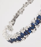 Suzanne Kalan blue sapphire diamond bangle white gold (British brand)