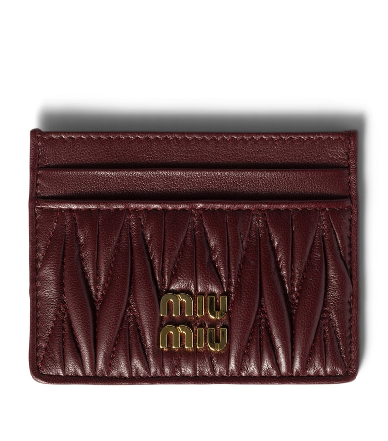 Miu Miu matelassé nappa leather card holder, imported from the UK