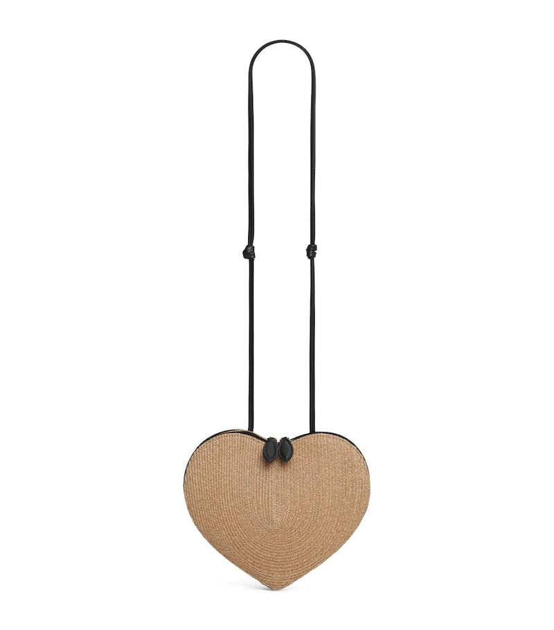 Alaïa heart-shaped straw shoulder bag (British brand)