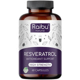 RAIBU resveratrol supplement 60 capsules, UK version