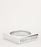 Tom Wood sterling silver square ring - British product