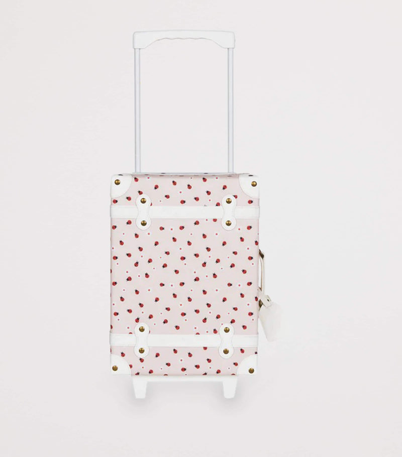 Olli Ella ladybug print See-Ya suitcase, imported from the UK