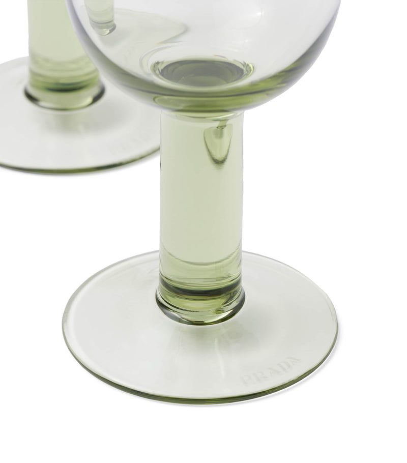 Prada Plinth white wine glasses set of 2, imported from the UK