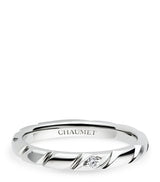 Harrods Chaumet Torsade de Chaumet Platinum and Diamond Wedding Band- Buy online at McGrocer