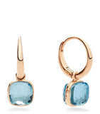 Pomellato Nudo blue topaz rose gold earrings - British product