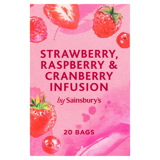 Sainsbury's Strawberry, Raspberry & Cranberry Tea Bags x20 GOODS Sainsburys   