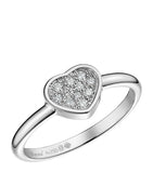 Chopard white gold and diamond Happy Hearts ring, imported from the UK