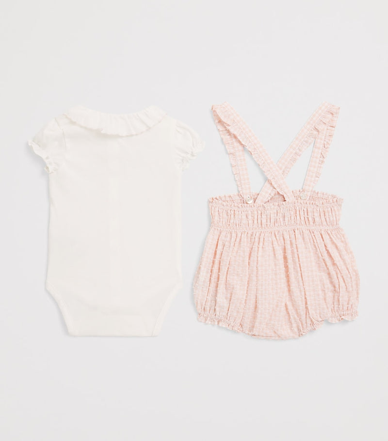 Tartine et Chocolat cotton gingham bodysuit and bloomers set for 0-18 months (British brand)