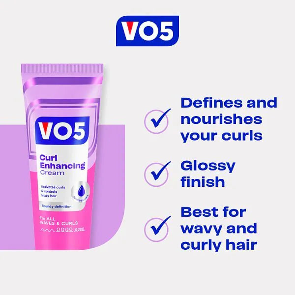 VO5 Enhance Overnight Curl Cream 125ml (British brand)