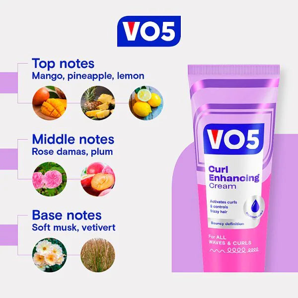 VO5 Enhance Overnight Curl Cream 125ml (British brand)