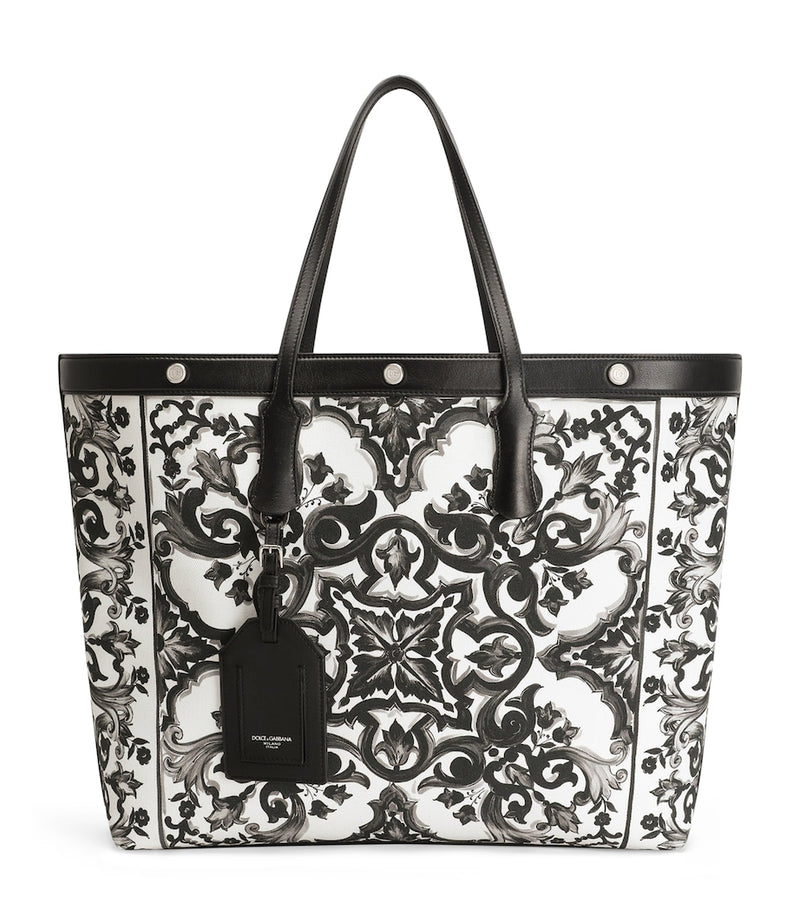 Dolce&Gabbana Majolica canvas tote bag 40cm (British brand)