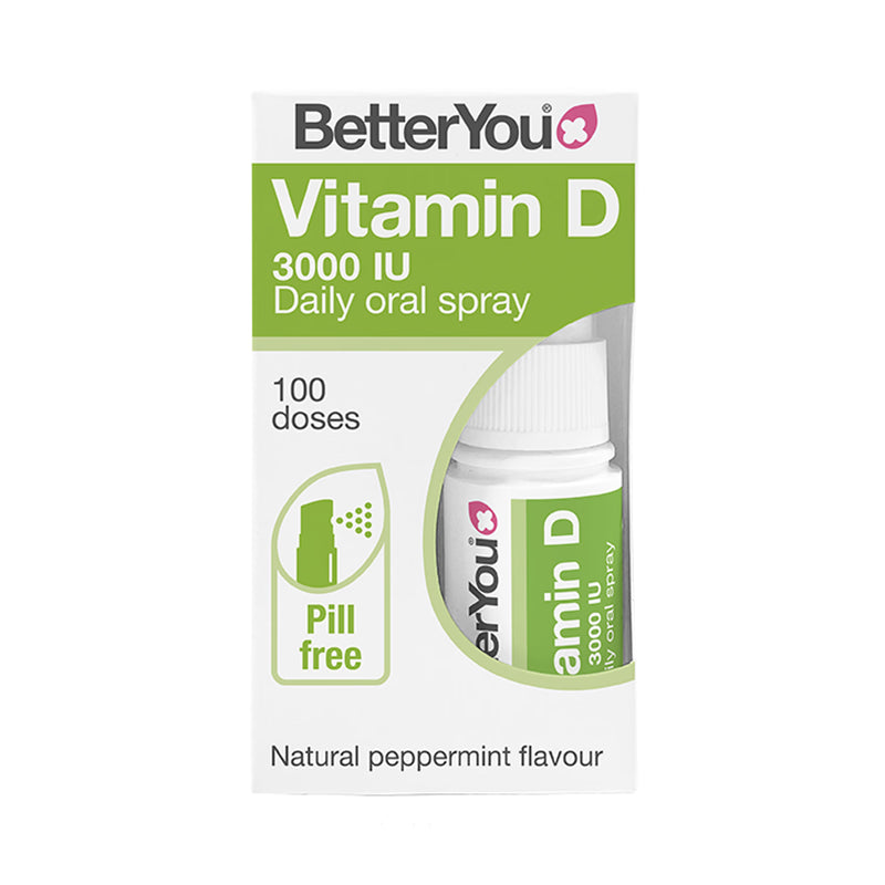 BetterYou D3000 Vitamin D oral spray peppermint 15ml - British product